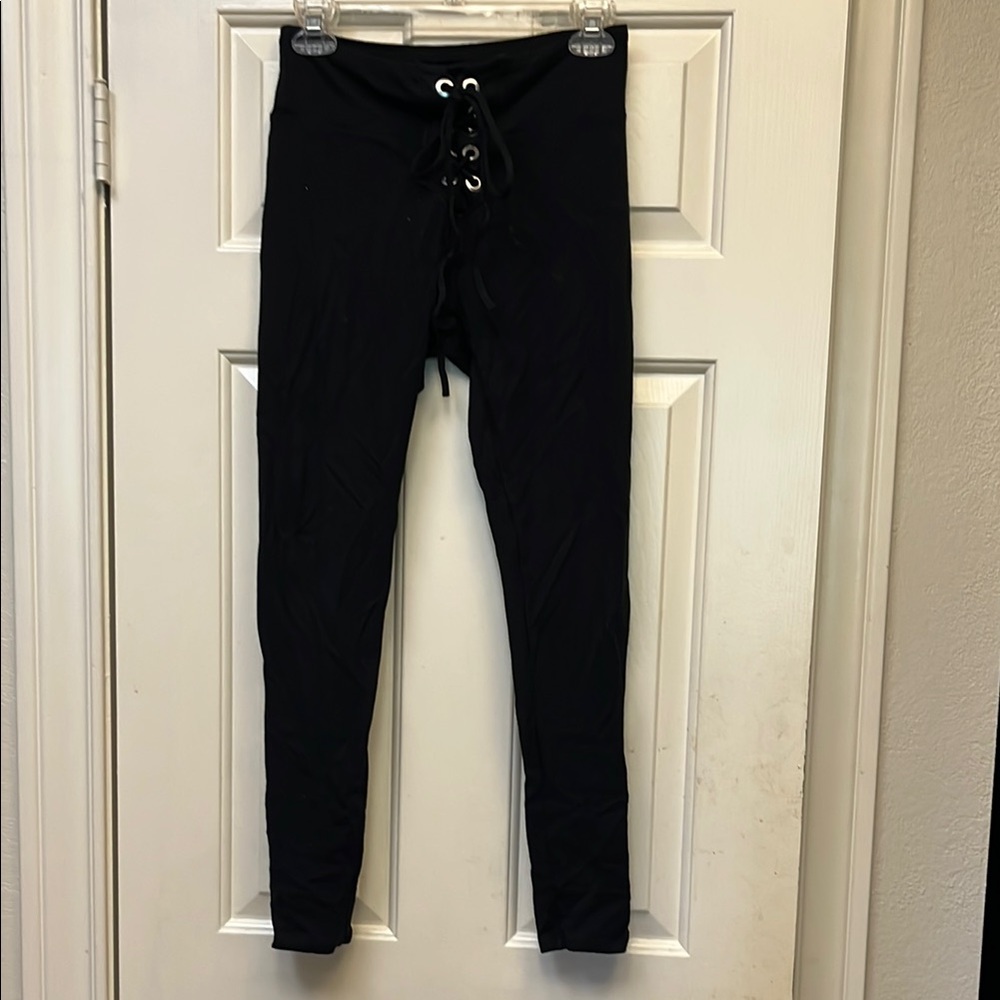 EXPRESS Black Lace up Stretch Pants S